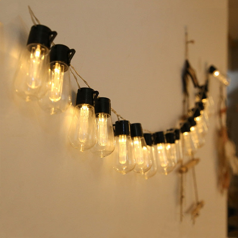 Guirlande solaire Chaîne d'ampoule en lumière
