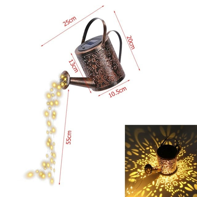 Arrosoir lumineux solaire Jardin motif automne