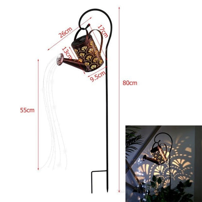 Arrosoir lumineux solaire Décoratif motif éventails