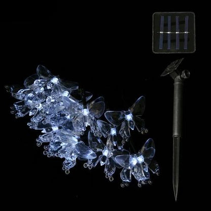 Guirlande Solaire Multicolore <br> Papillon de Cristal