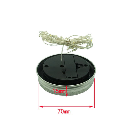 Bocal lumineux solaire 10 Couvercle LED Multicolore