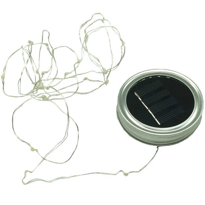 Bocal lumineux solaire 10 Couvercle LED Multicolore