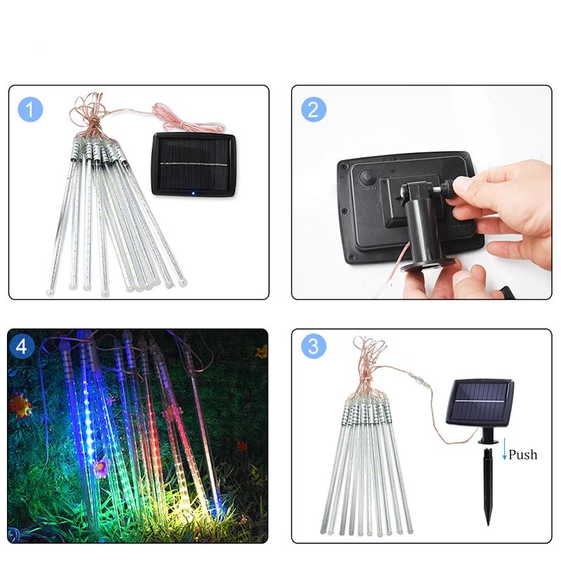 Guirlande Solaire Multicolore <br> Pluie de Météore