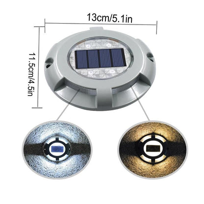 Lampe de sol solaire Goujon de Route Alu