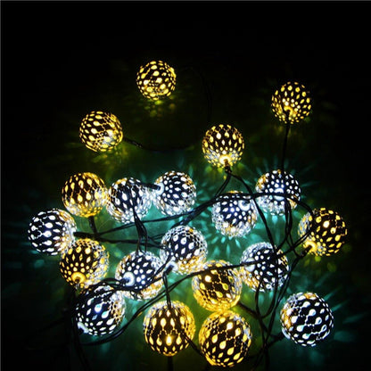 Guirlande solaire Marocaine Lumineuse en Argenté