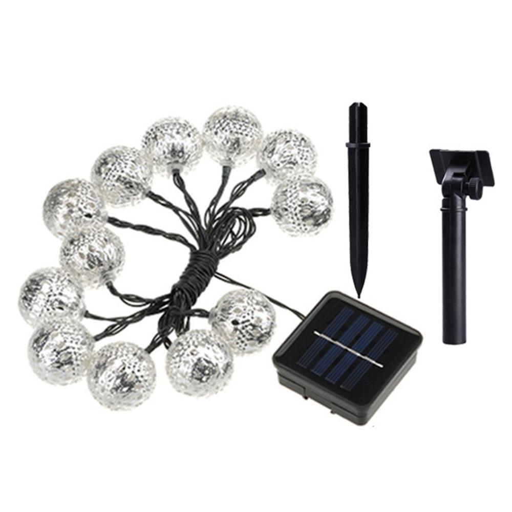Guirlande solaire Marocaine Lumineuse en Argenté