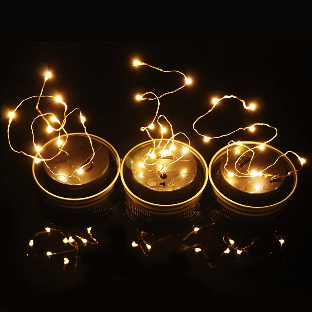 Bocal lumineux solaire 20 LED Blanc