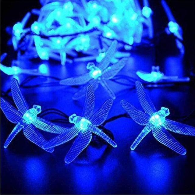 Guirlande Solaire Multicolore <br>Vol de Libellule
