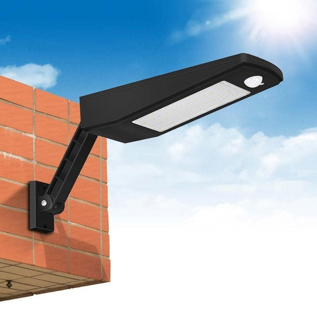 Lampadaire Solaire Noir/Blanc 48 LED
