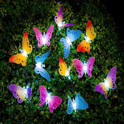 Guirlande solaire Papillon Multi-colore