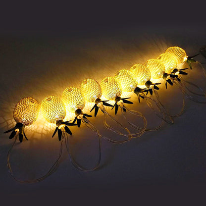 Guirlande Solaire <br> Ananas Lumineux 10 Pièces