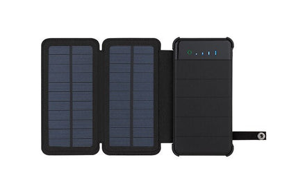 10000mAh Outdoor Power Bank Portable Foldable Waterproof Solar Panel Charger Dual USB Ports Mobile Battery Charger for Cellphone