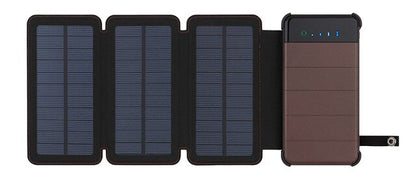 10000mAh Outdoor Power Bank Portable Foldable Waterproof Solar Panel Charger Dual USB Ports Mobile Battery Charger for Cellphone