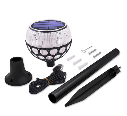 Balise solaire extérieur Boule de Flamme 96 LED (2en1)