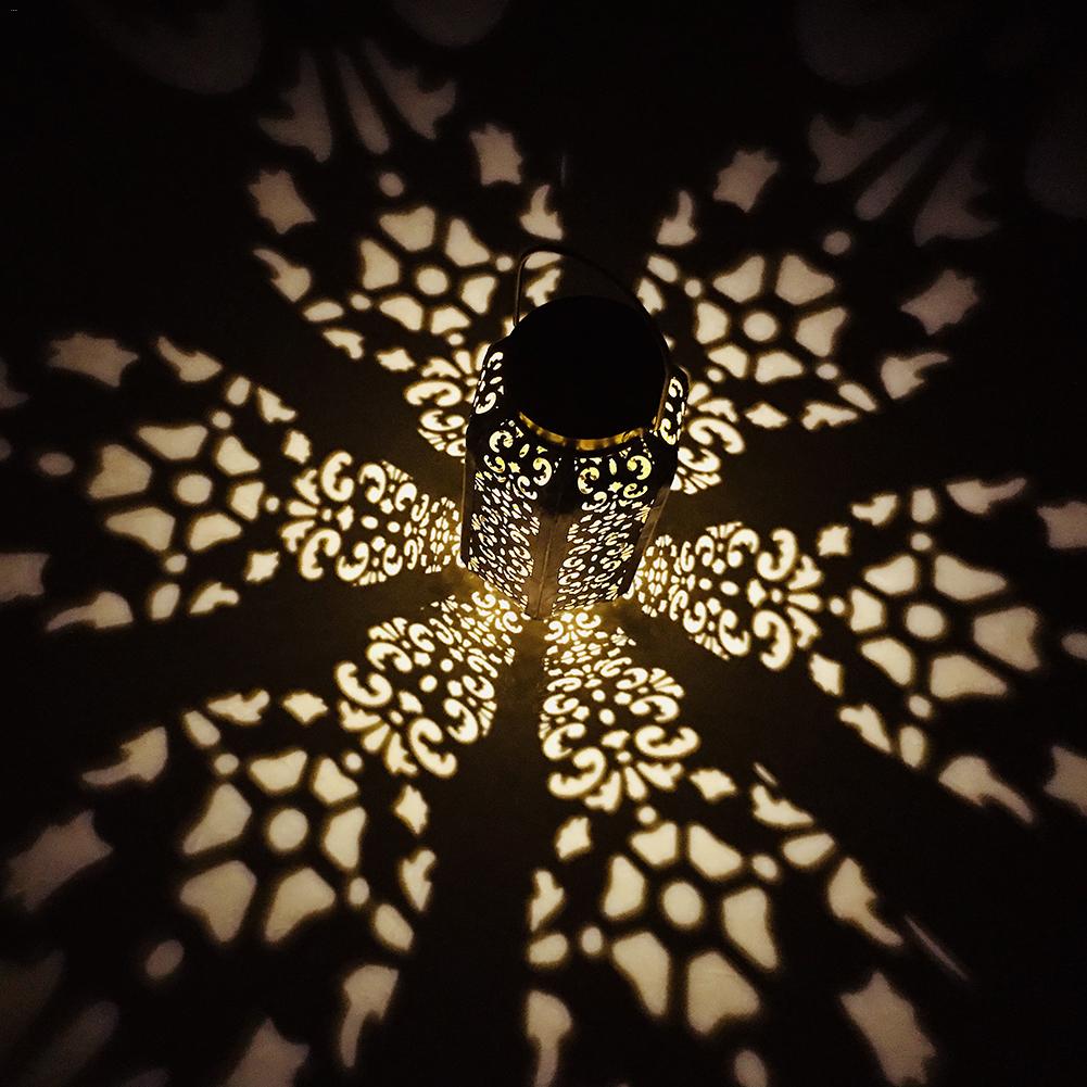 Lanterne Solaire Marocaine Cuivre Vieilli