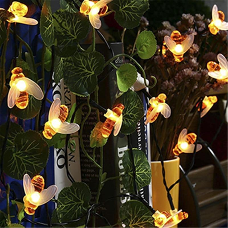 Guirlande solaire Abeille de Noel