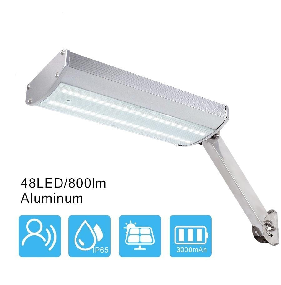 Lampadaire solaire Mini murale 800 Lumens en Alu