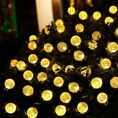 Guirlande Solaire 20 Boule à Bulle Jaune