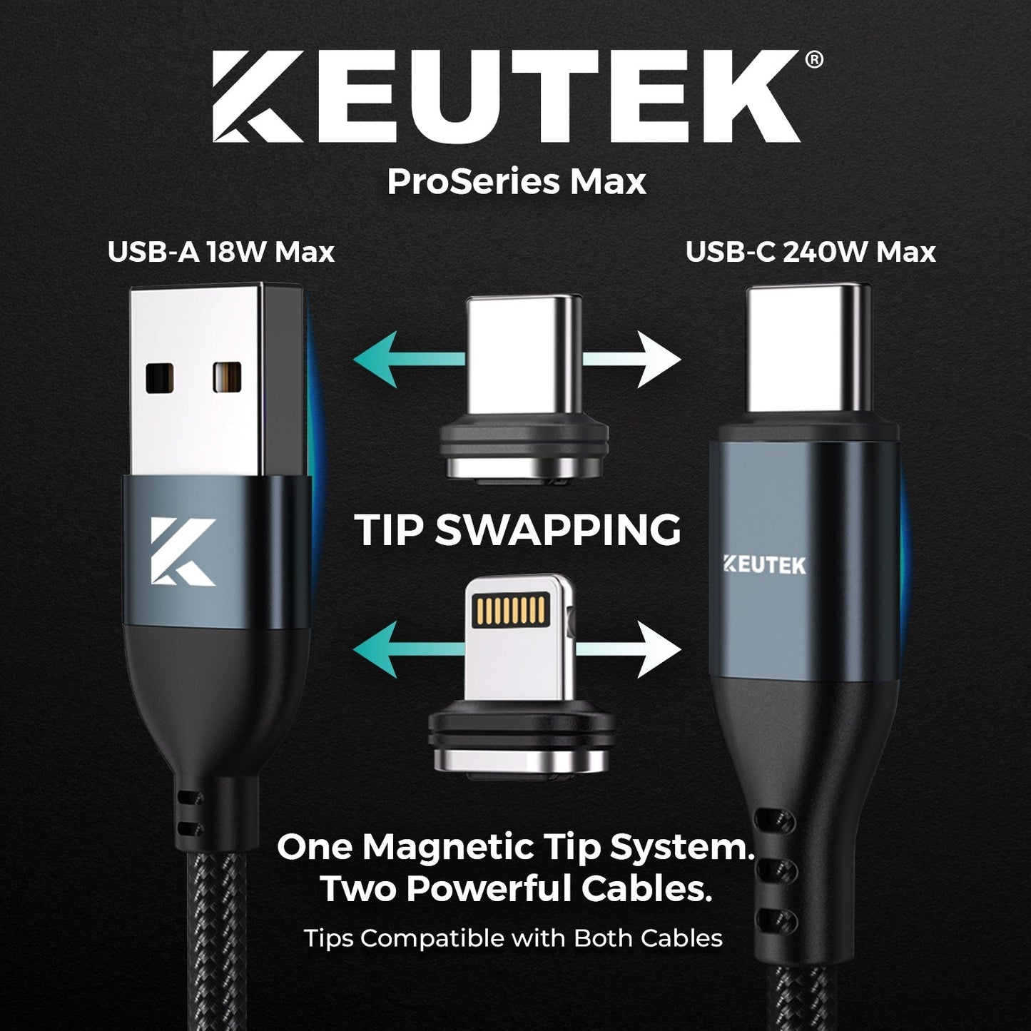 🔴 ProSeries Max (240W) Cable + 65W Wall Charger (+2 Tips)