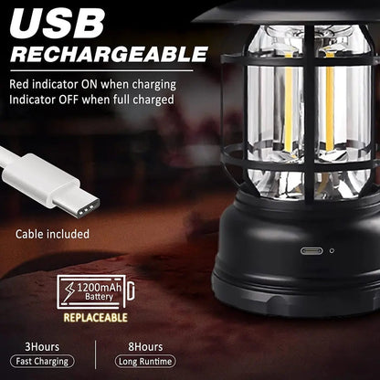 Outdoor Multi-functional Lantern Solar Light. Rechargeable Portable Lamp