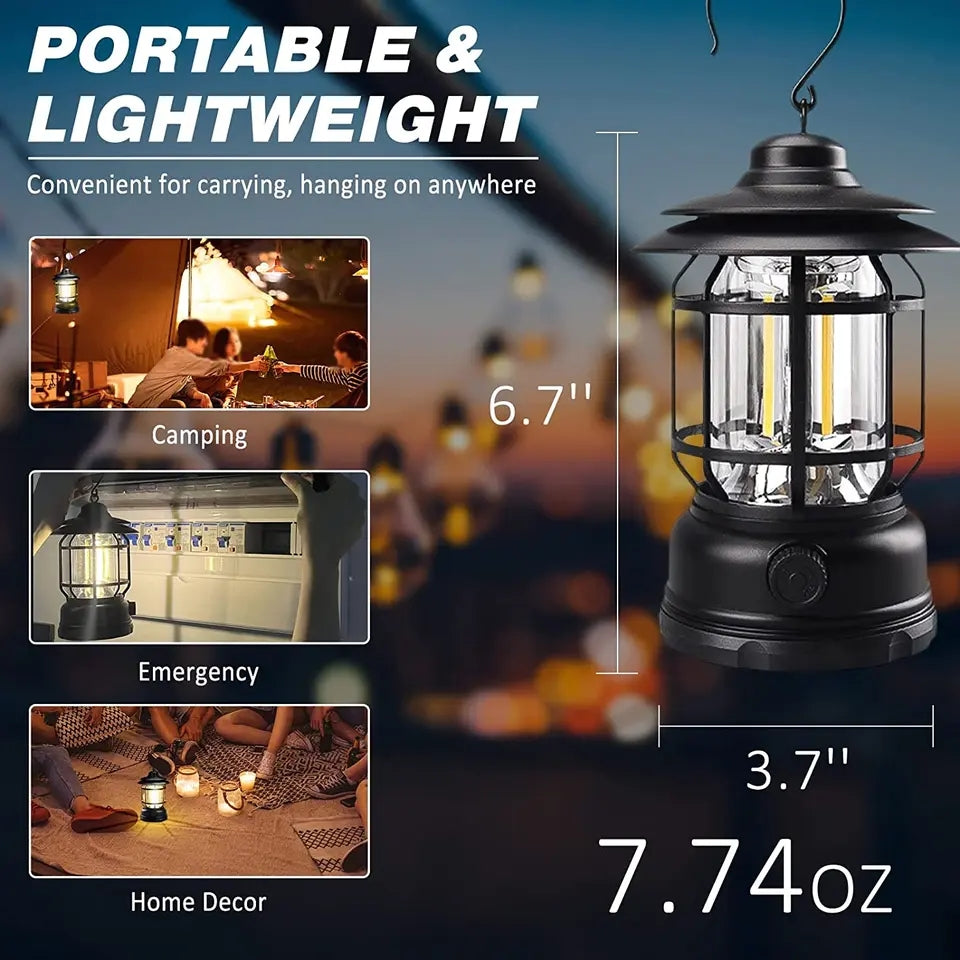 Outdoor Multi-functional Lantern Solar Light. Rechargeable Portable Lamp