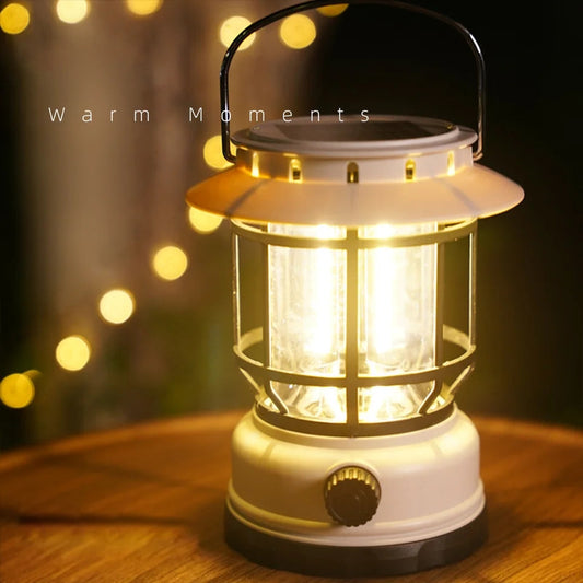 Outdoor Multi-functional Lantern Solar Light. Rechargeable Portable Lamp