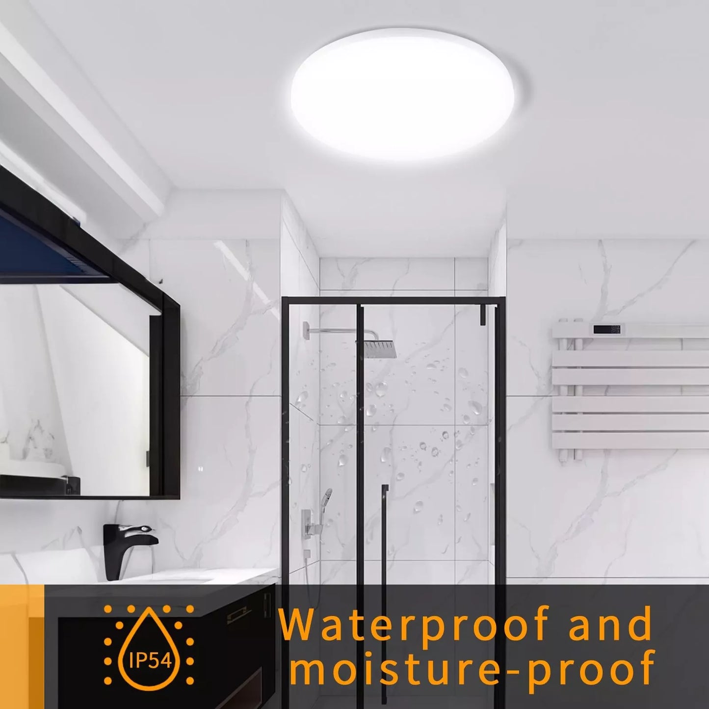 50W Modern LED Ceiling Light – Round Panel Downlight for Bathroom. Kitchen & Living Room