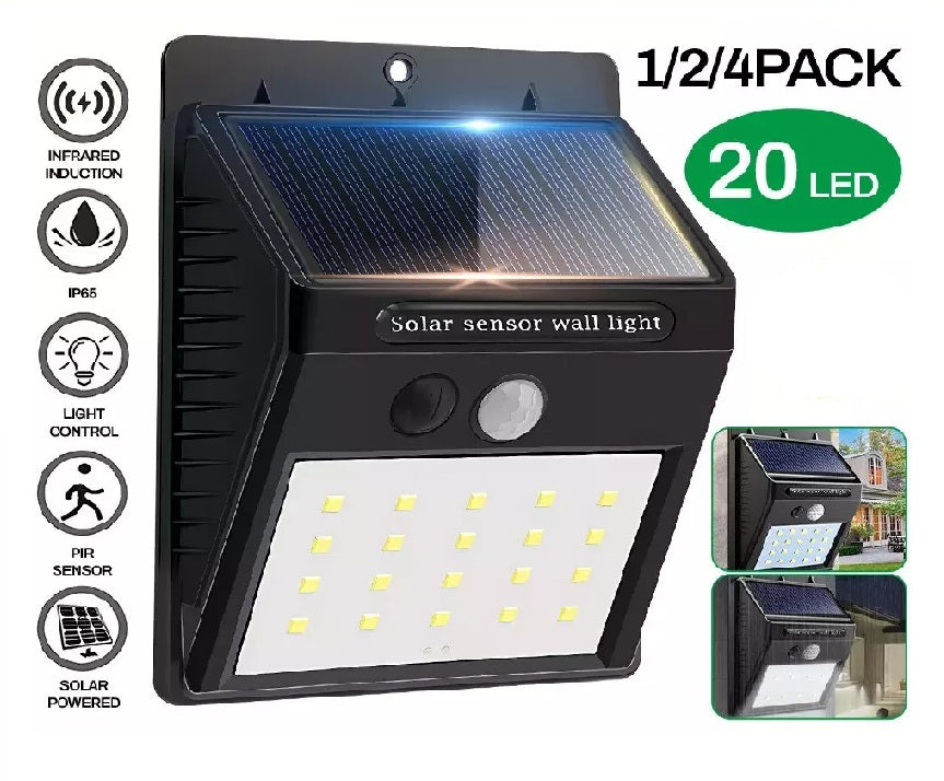 Outdoor Solar Sensor Wall Lights