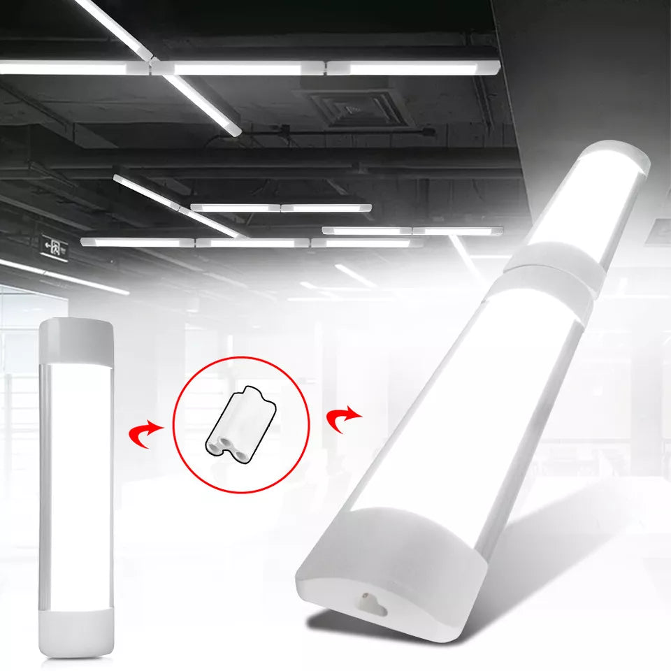 4FT Slim LED Batten Light – Bright Daylight Strip for Living Room Fluorescent Replacement