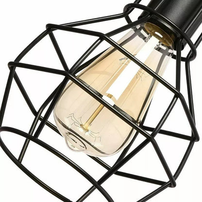 Vintage Industrial 6 Way Chandelier Ceiling Pendant Light Cage Spider Retro Lamp