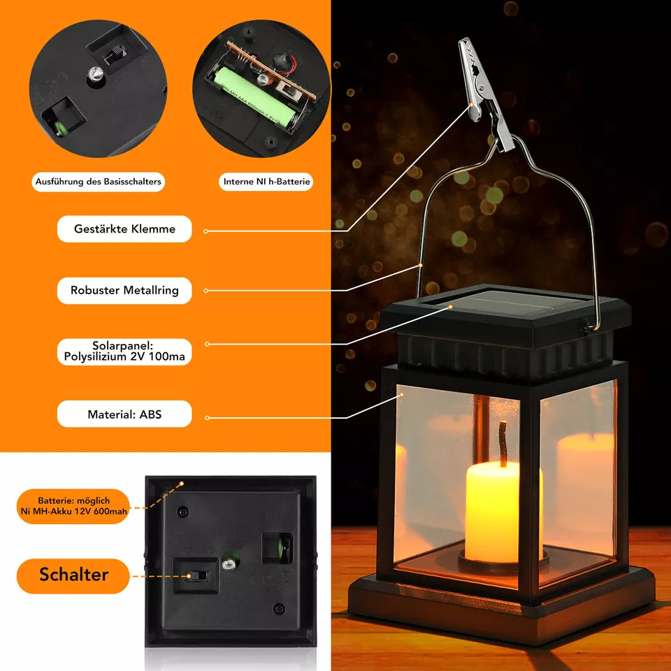 2 Pack Solar Garden Hanging Lamps