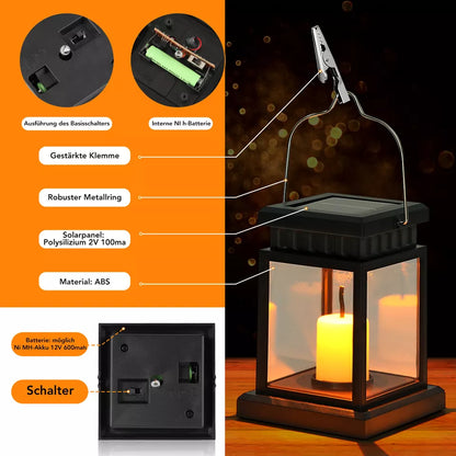 2 Pack Solar Garden Hanging Lamps