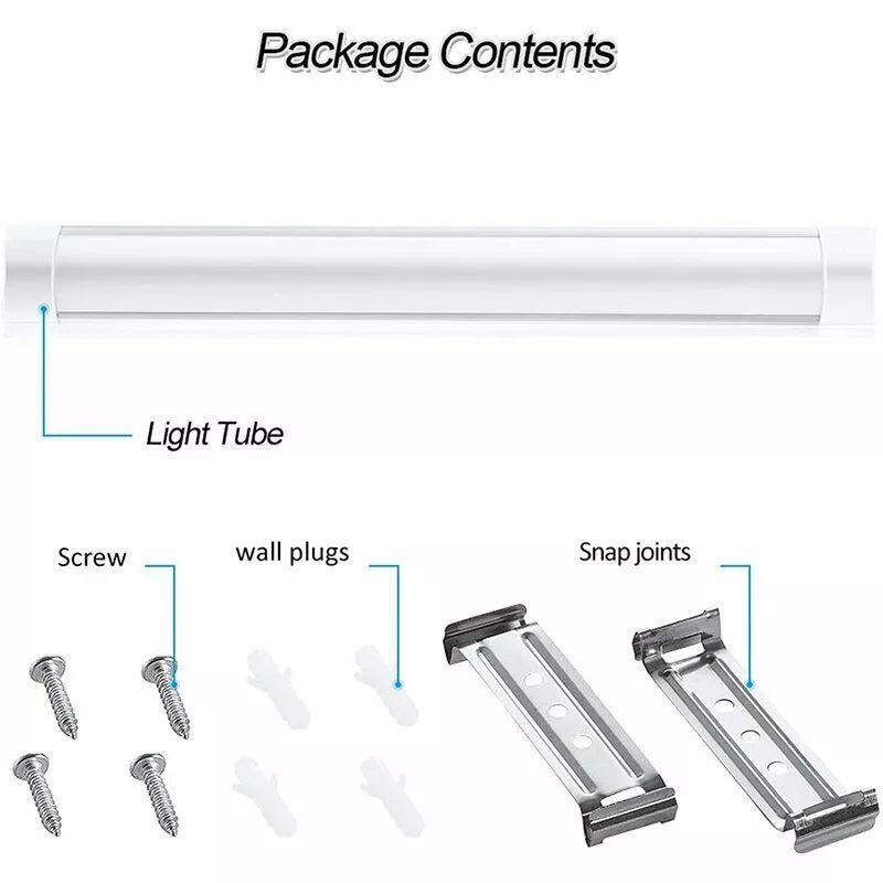 4FT LED Ceiling Strip Light – Energy-Efficient Batten Tube for Office. Garage & Commercial Spaces