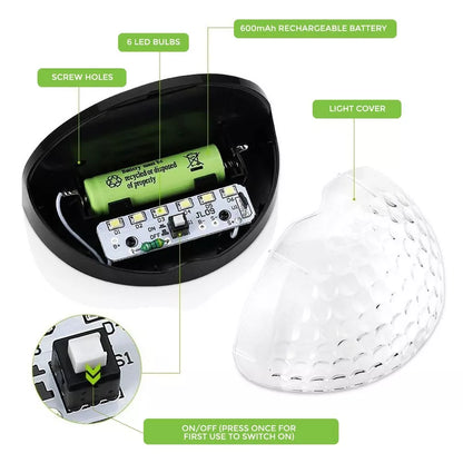 4 Pcs Solar Fence Lights