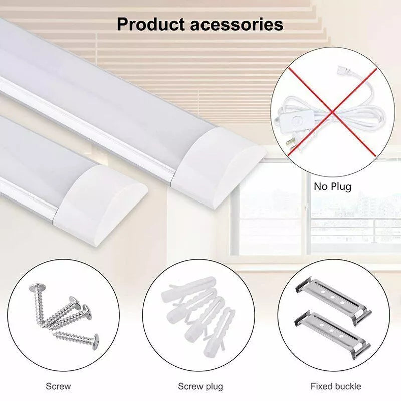 4FT LED Ceiling Strip Light – Energy-Efficient Batten Tube for Office. Garage & Commercial Spaces