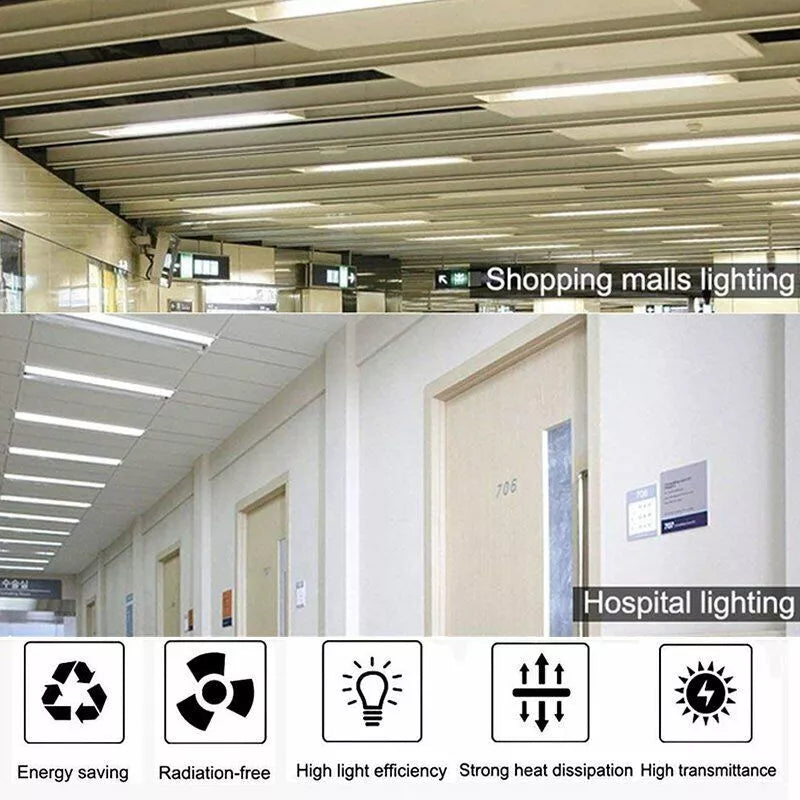 4FT LED Ceiling Strip Light – Energy-Efficient Batten Tube for Office. Garage & Commercial Spaces