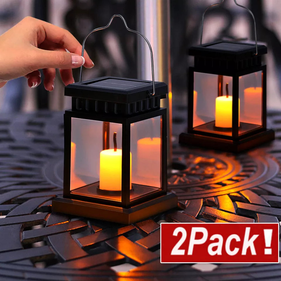 2 Pack Solar Garden Hanging Lamps