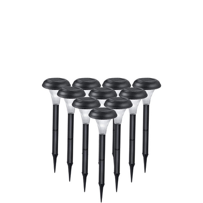 Solar Garden Lights Outdoor – 10 Pack Brightest LED Pathway Lights. 30cm Tall. Waterproof. Solar Powered for Garden. Patio. Lawn. Driveway. and Pathway Decoration