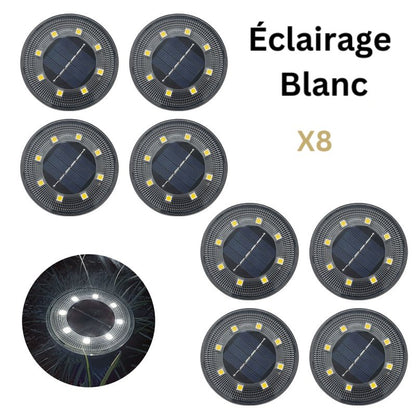 Spot solaire encastrable 8 LED