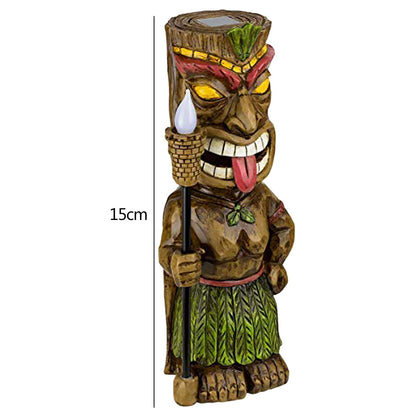 Décoration solaire jardin Totem lumineux extérieur