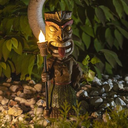 Décoration solaire jardin Totem lumineux extérieur