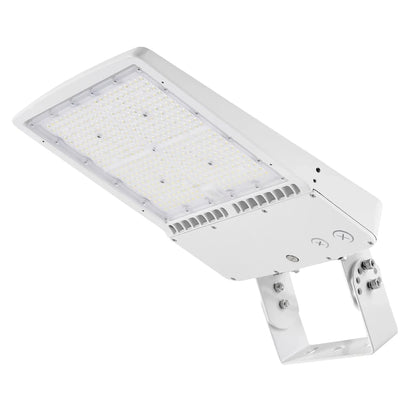 300W White Housing LED Parking Lot Light-1000W MH Equiv-42.000 Lumens-5000K Daylight-100-277V AC-UL& DLC Listed