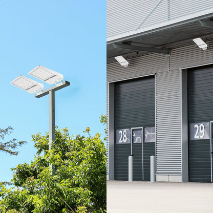 300W White Housing LED Parking Lot Light-1000W MH Equiv-42.000 Lumens-5000K Daylight-100-277V AC-UL& DLC Listed