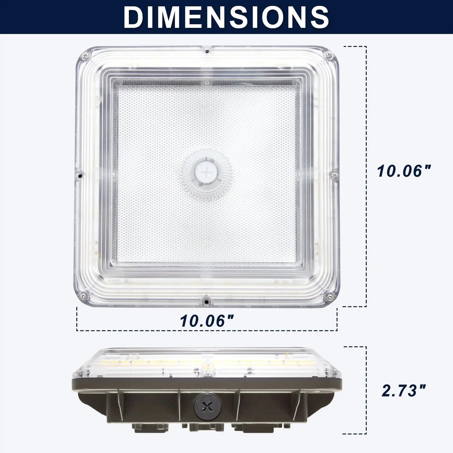 LED Parking Garage Canopy Light-Selectable Wattage and CCT-Up to 13.000 Lumens-60W / 80W / 100W-3000K/4000K/5000K