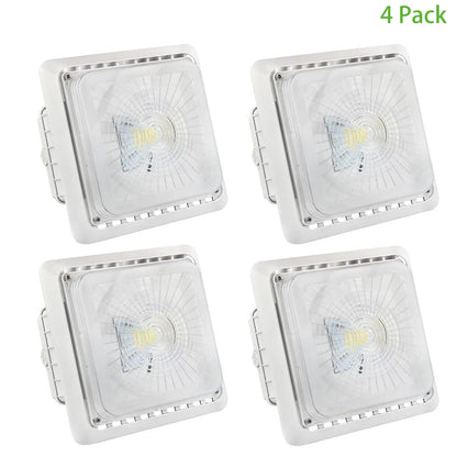 LED Parking Garage Canopy Light - 30W/40W/55W Selectable – 150W MH Equivalent-3000K/4000K/5000K-0-10V Dimmable-Surface/Pendant Mount