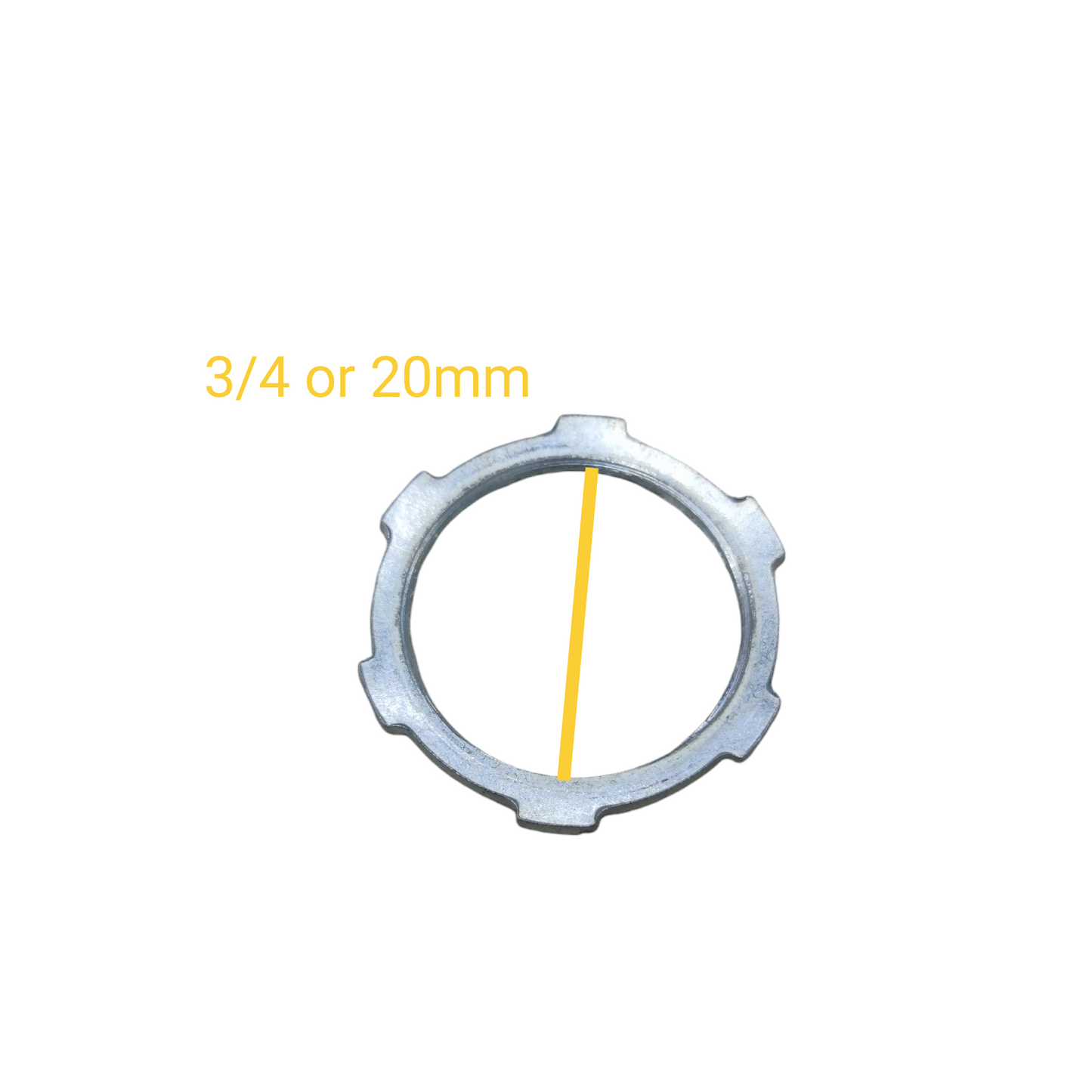 1/2 Inch Locknut for RSC Pipes 15mm. RSC Locknut 15mm