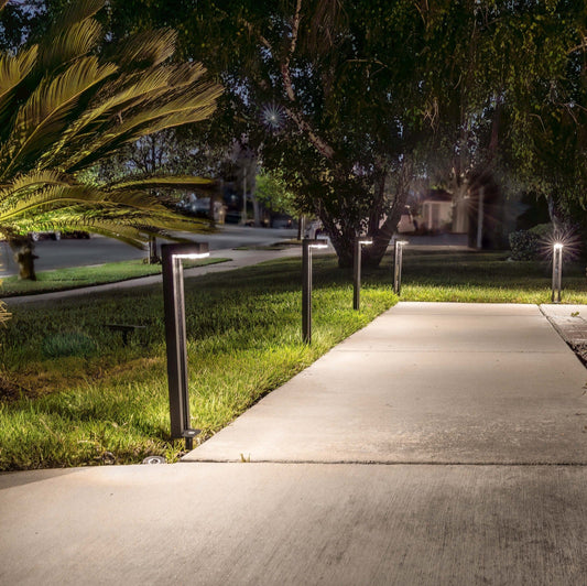 German Osram Pro-Line Bollard Solar Lights® V4 | 100LM | Aluminum / Glass | 2-Pack