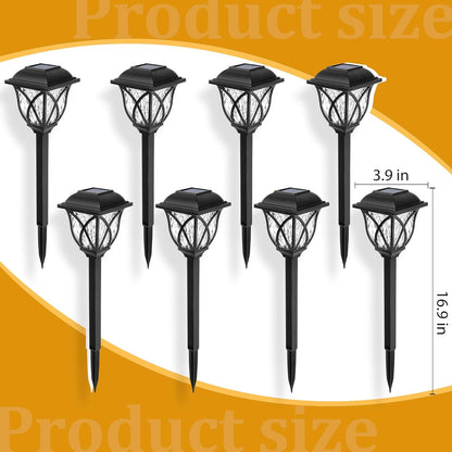 Solar Lights Outdoor Garden 6 Pack – Waterproof LED Pathway Lights. Warm White Solar Powered Landscape Lights for Yard. Patio. Walkway. and Driveway