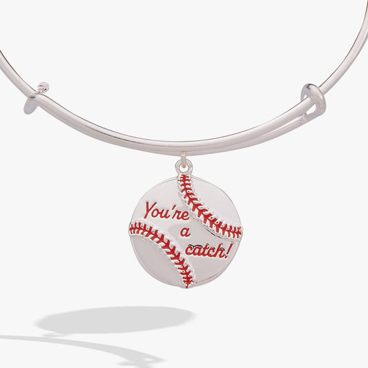 You're A Catch Baseball Charm Bangle